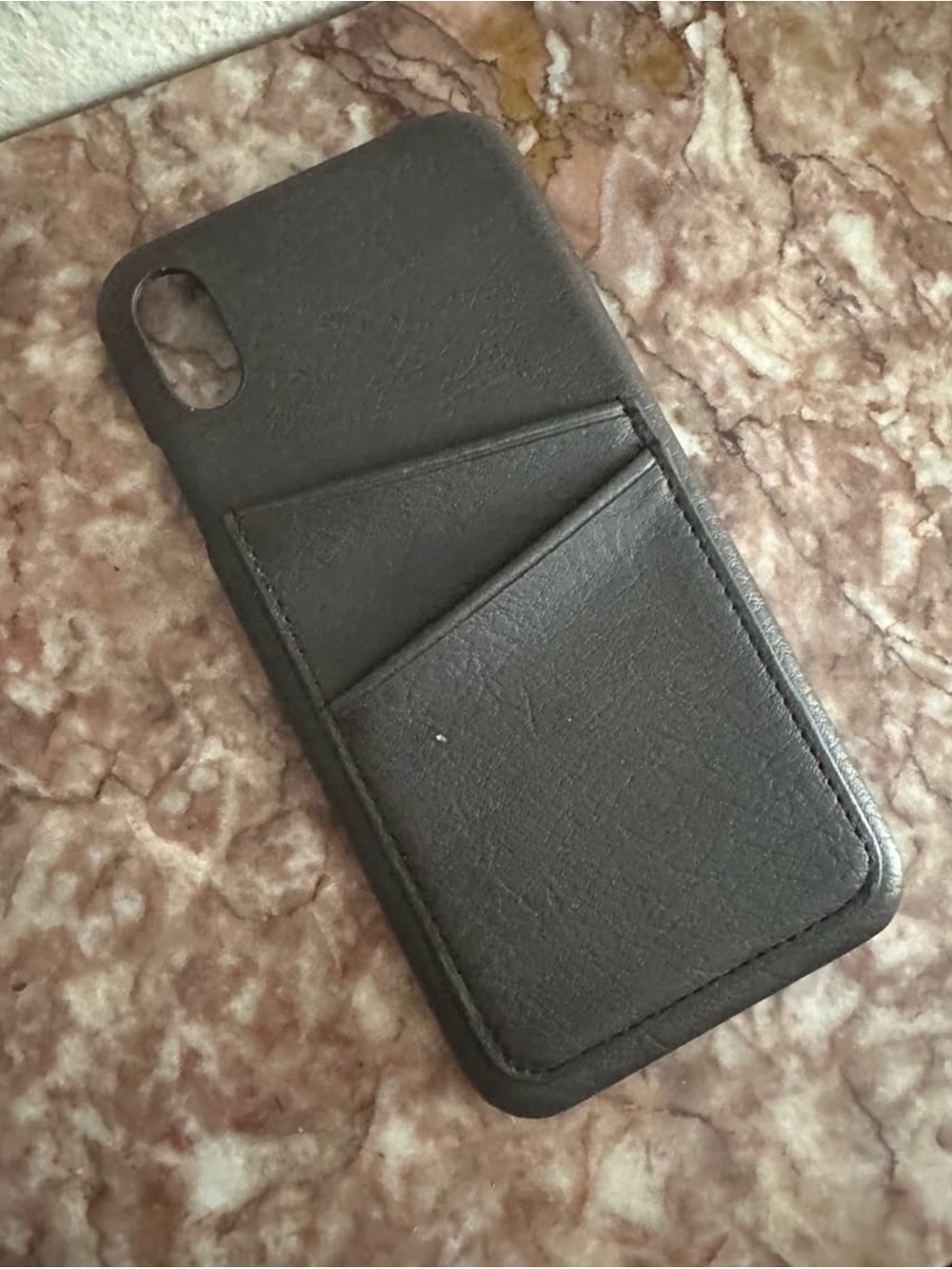 iPhone XS Max brown wallet case